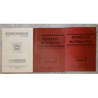 LOT 3 REVISTE MATEMATICE: RECREATII MATEMATICE 1999, 2001