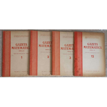 GAZETA MATEMATICA 1973, SERIA B VOL.1-3, 12 (4 REVISTE)