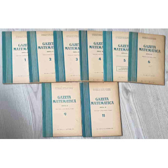 GAZETA MATEMATICA 1972, SERIA B VOL.1-6, 9, 11 (8 REVISTE)