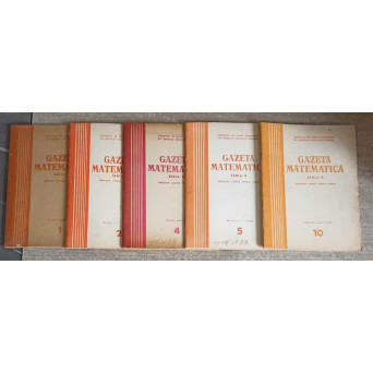 GAZETA MATEMATICA 1968 SERIA B VOL.1-2, 4-5, 10 (5 REVISTE)