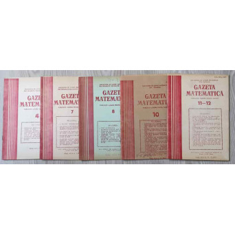 GAZETA MATEMATICA 1989 VOL.4, 7-8, 10-12 (5 REVISTE)
