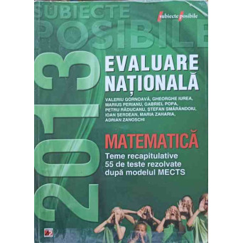 MATEMATICA. EVALUAREA NATIONALA 2013, CLASA A VIII-A