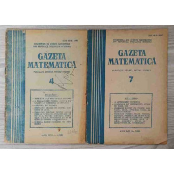 GAZETA MATEMATICA 1988 VOL.4, 7 (2 REVISTE)