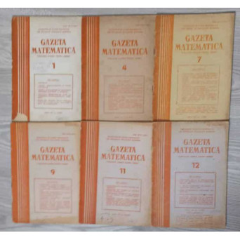 GAZETA MATEMATICA 1985 VOL.1, 4, 7, 9, 11, 12 (6 REVISTE)