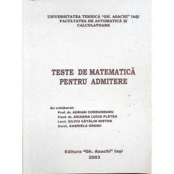 TESTE DE MATEMATICA PENTRU ADMITERE