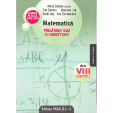 MATEMATICA PREGATIREA TEZEI CU SUBIECT UNIC, SEMESTRUL 1