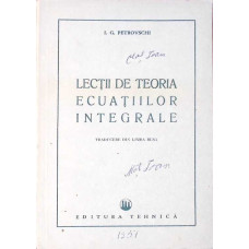 LECTII DE TEORIA ECUATIILOR INTEGRALE