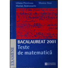 BACALAUREAT 2001: TESTE DE MATEMATICA