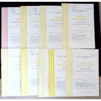 REVISTA GAZETA MATEMATICA NR. 1-10, 12 ANUL 1998 (9 REVISTE)