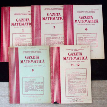 REVISTA GAZETA MATEMATICA 1989 NR.1, 3-4, 8, 11-12 (5 REVISTE)
