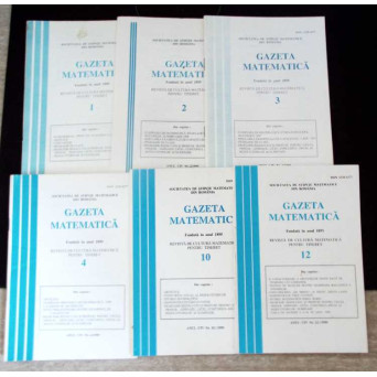 REVISTA GAZETA MATEMATICA 1999 NUMERELE 1-4, 10, 12 (6 REVISTE)