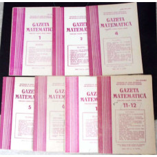 REVISTA GAZETA MATEMATICA ANUL 1987, NR.1-2, 4-6, 10-12 (7 REVISTE)