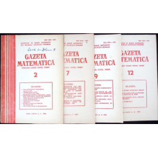REVISTA GAZETA MATEMATICA ANUL 1980, NR. 2, 7, 9, 12 (4 REVISTE)