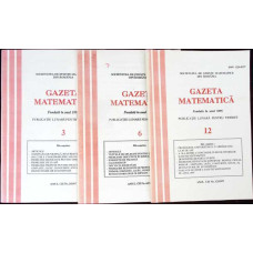 REVISTA GAZETA MATEMATICA ANUL 1997, NR. 3, 6, 12 (3 REVISTE)