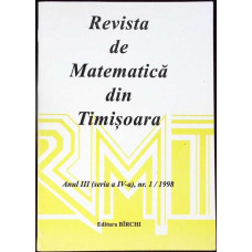 REVISTA DE MATEMATICA DIN TIMISOARA - NR.1/1998