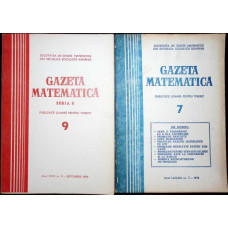 REVISTA GAZETA MATEMATICA 1973-1978 NR.9, 7 (2 REVISTE)