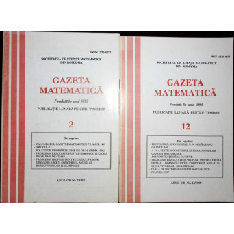 REVISTA GAZETA MATEMATICA 1997 NR.2, 12 (2 REVISTE)