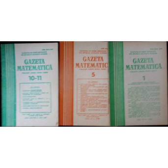 REVISTA GAZETA MATEMATICA 1983-1986 (3 REVISTE)