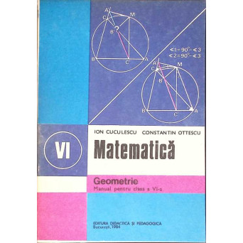 MATEMATICA. GEOMETRIE. MANUAL PENTRU CLASA A VI-A