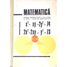 MATEMATICA. MANUAL PENTRU CLASA A IX-A LICEU SI ANUL I LICEE DE SPECIALITATE