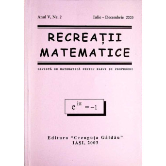 RECREATII MATEMATICE. REVISTA DE MATEMATICA PENTRU ELEVI SI PROFESORI, ANUL V, NR.2