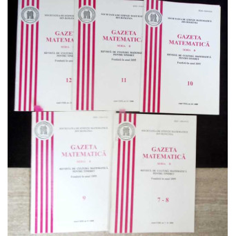 GAZETA MATEMATICA 2008, SERIA B, NR.7-12 (5 REVISTE)