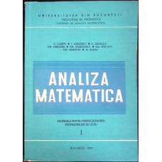 ANALIZA MATEMATICA. MATERIALE PENTRU PERFECTIONAREA PROFESORILOR DE LICEU VOL.1