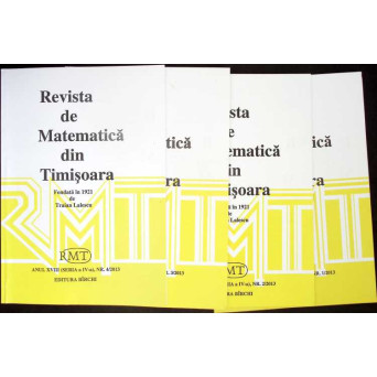 REVISTA DE MATEMATICA DIN TIMISOARA NR.1-4/2013