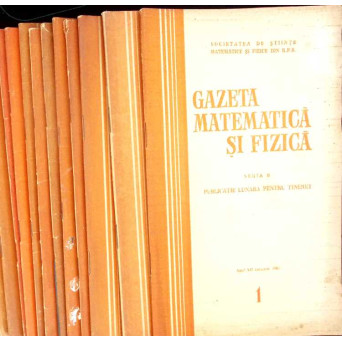 GAZETA MATEMATICA 1961 SERIA B, NR.1-12 (12 REVISTE)
