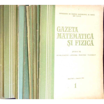 GAZETA MATEMATICA SI FIZICA 1962, SERIA B NR.1-10, 12 (11 REVISTE)