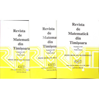 REVISTA DE MATEMATICA DIN TIMISOARA NR.1-4/2023