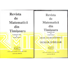 REVISTA DE MATEMATICA DIN TIMISOARA NR.1-2/2021