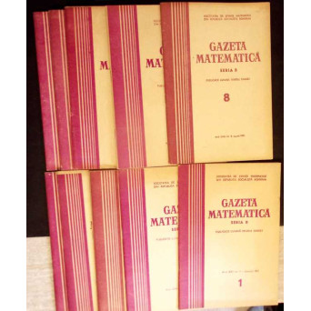 GAZETA MATEMATICA 1971 SERIA B, NR.1-4, 6, 8-12 (10 REVISTE)