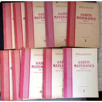 GAZETA MATEMATICA 1967 SERIA B, NR.12, 4-7, 9-12 (10 REVISTE)
