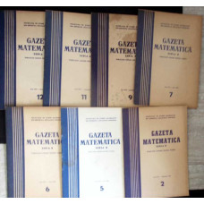 GAZETA MATEMATICA 1966 SERIA B, NR.2, 5-7, 9, 11-12 (7 REVISTE)
