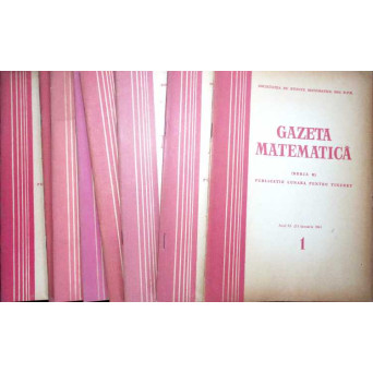 GAZETA MATEMATICA 1964 SERIA B, NR.1, 3-6, 10-12 (8 REVISTE)