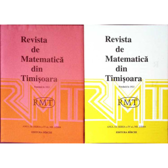 REVISTA DE MATEMATICA DIN TIMISOARA NR.1-2/ 2004