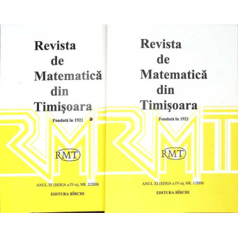 REVISTA DE MATEMATICA DIN TIMISOARA NR.1-2/ 2006