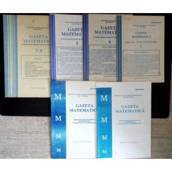 GAZETA MATEMATICA 1992 NR.1, 4-5, 7-8 + PERFECTIONARE METODICA 1-4 (6 REVISTE)