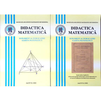 DIDACTICA MATEMATICA 2025 NR.1-2 - SUPLIMENT LA GAZETA MATEMATICA