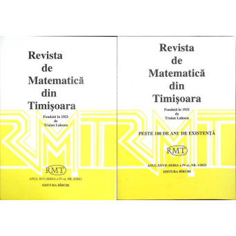 REVISTA DE MATEMATICA DIN TIMISOARA - 2 NR: 2011/2022