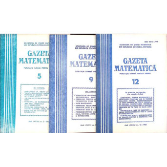 GAZETA MATEMATICA 1981 NR. 5, 9, 12 (3 REVISTE)