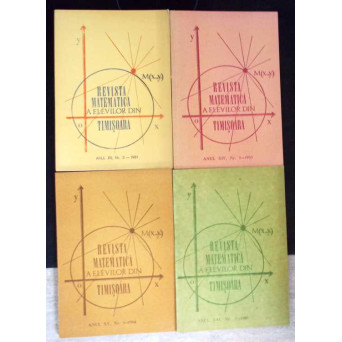 REVISTA MATEMATICA A ELEVILOR DIN TIMISOARA ANII '80 (4 REVISTE) REVISTA MATEMATICA A ELEVILOR DIN TIMISOARA ANII '80 (4 REVISTE)