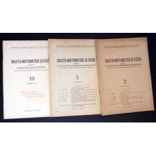 GAZETA MATEMATICA SI FIZICA 1957 SERIA A, NR.2-3, 10 (3 REVISTE)