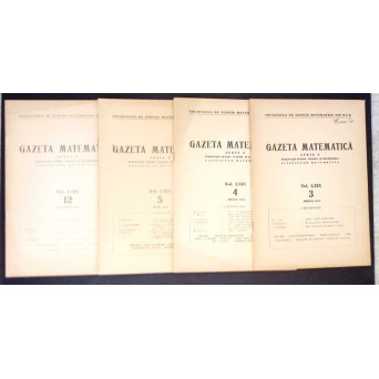 GAZETA MATEMATICA 1964 SERIA A, NR.3-5, 12 (4 REVISTE)