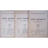 GAZETA MATEMATICA 1965 SERIA A, NR.5, 7, 10 (3 REVISTE)