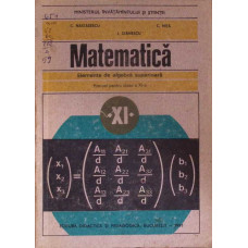 MATEMATICA, ELEMENTE DE ALGEBRA SUPERIOARA, MANUAL PENTRU CLASA A XI-A MATEMATICA, ELEMENTE DE ALGEBRA SUPERIOARA, MANUAL PENTRU CLASA A XI-A