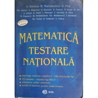 MATEMATICA, TESTARE NATIONALA