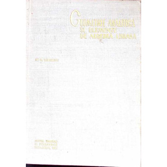 GEOMETRIE ANALITICA SI SI ELEMENTE DE ALGEBRA LINIARA