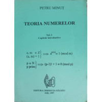 TEORIA NUMERELOR VOL.1 CAPITOLE INTRODUCTIVE TEORIA NUMERELOR VOL.1 CAPITOLE INTRODUCTIVE